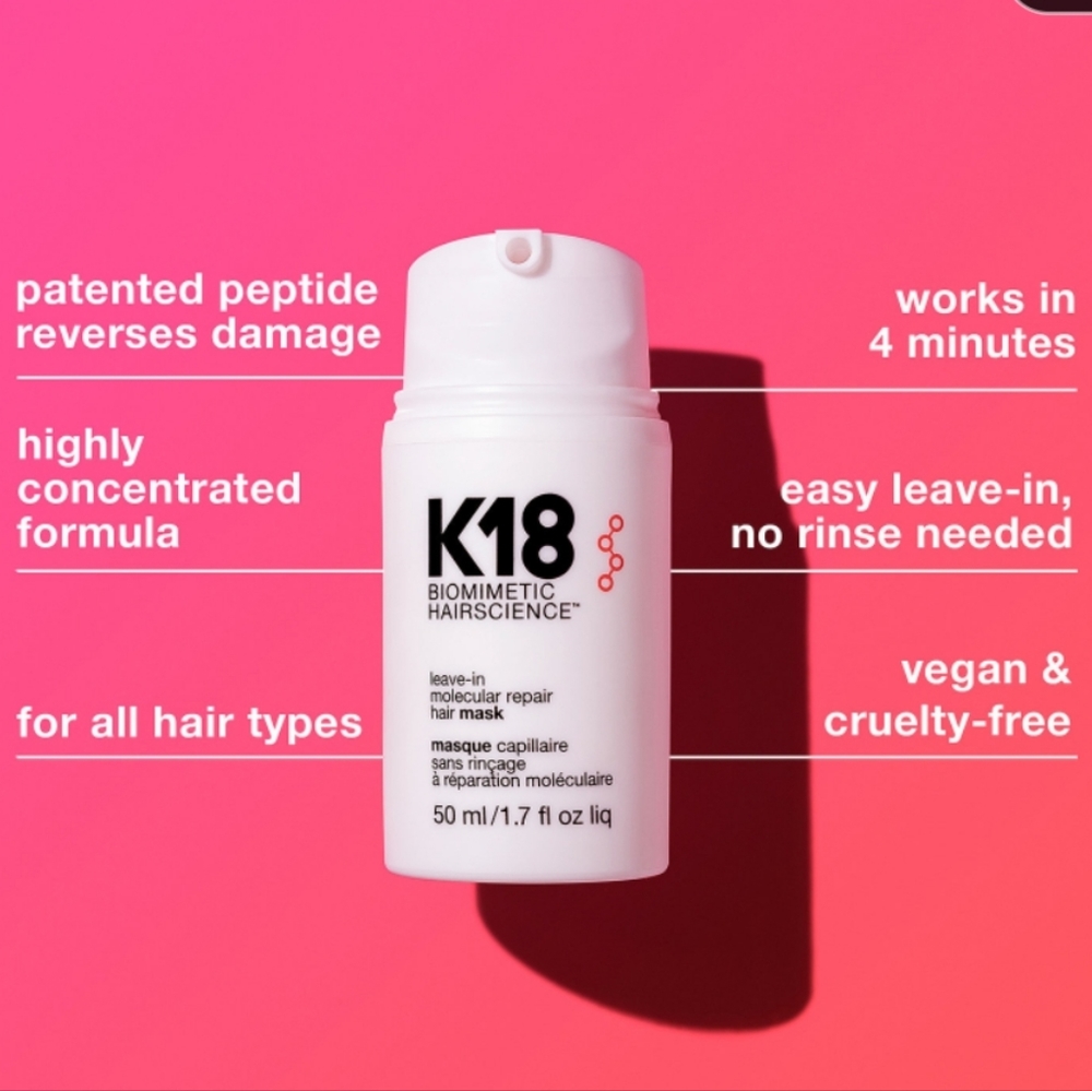NIB K18 BIOMIMETIC HAIRSCIENCE HAIR REPAIR MASK - Picture 7 of 16